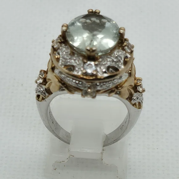 C Like New Spectacular Rare Estate Victoria Wieck Prasiolite Ring - Picture 4 of 16